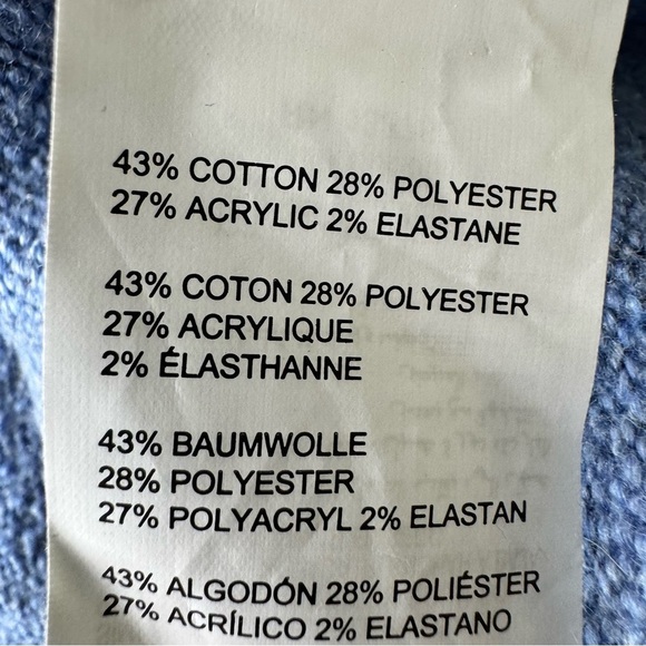 Addition Elle Blue Cropped 3/4 Sleeve Crew Neck Sweater Size 3x - Picture 13 of 14